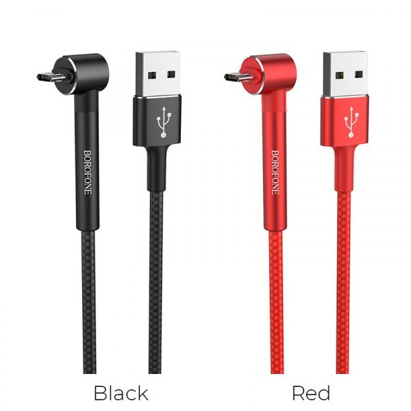 Кабель Borofone BU6 Bracket USB - micro USB, 1.2 м красный