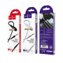 Аудио-кабель HOCO UPA15 AUX, 3.5 AUX - Jack 3,5, 1 м, черный, с микрофоном