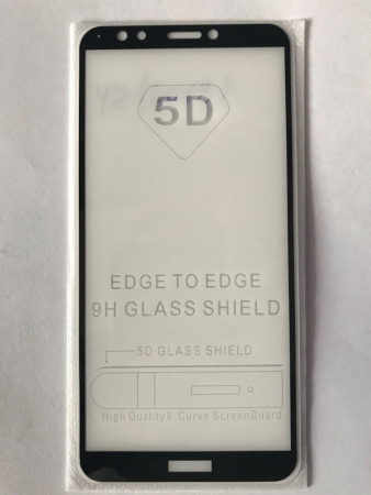 Защитное стекло Full Glue для Huawei Y7 2018, черный