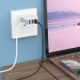 Зарядное устройство BOROFONE BA42A Joyful Lightning, 3.1A, белый