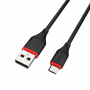Кабель Borofone BX17 USB - micro USB, 1 м черный