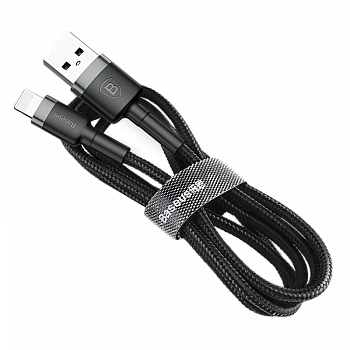 Кабель Baseus cafule, lightning, 1 м, серый