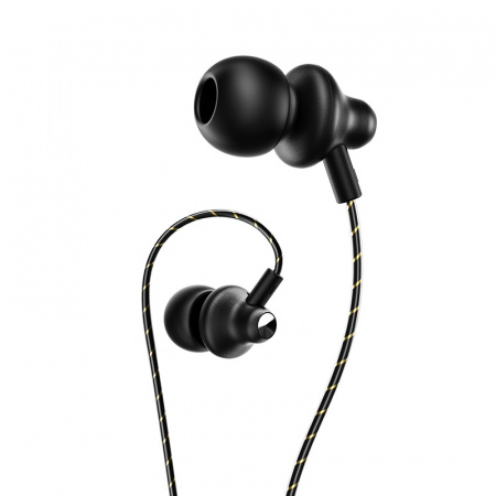 Проводные наушники BOROFONE BM42 Sophisticated, Jack 3.5mm, 1.2 м, Черный, контроллер с микрофоном