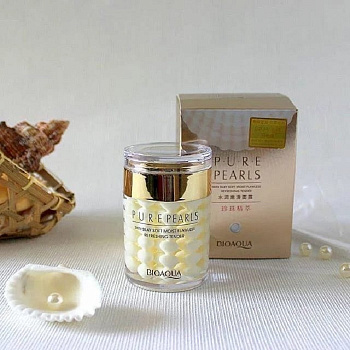 Увлажняющий крем для лица с жемчугом Bioaqua Pure Pearls Moisturiznig Cream