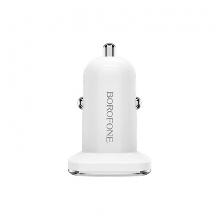 Автомобильное зарядное устройство BOROFONE BZ12 Lasting power 2*USB, 2.1A, белый, кабель MicroUSB