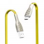 Кабель Hoco U52 Bright USB - micro USB, 1.2 м золотой