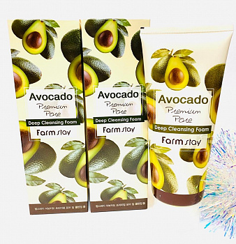 Пенка для умывания лица очищающая Farm Stay Avocado