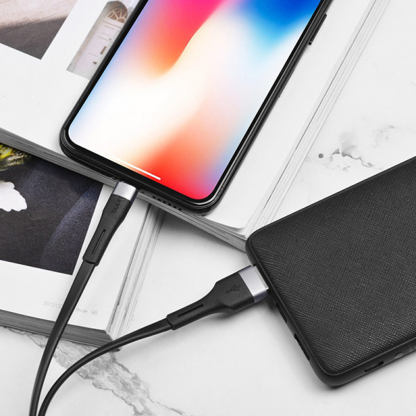 Кабель Hoco X34, lightning, 1 м, черный