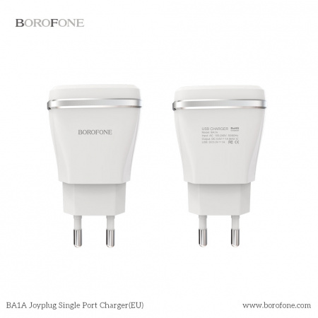 Сетевое зарядное устройство Borofone BA1A, 1 USB, 1А
