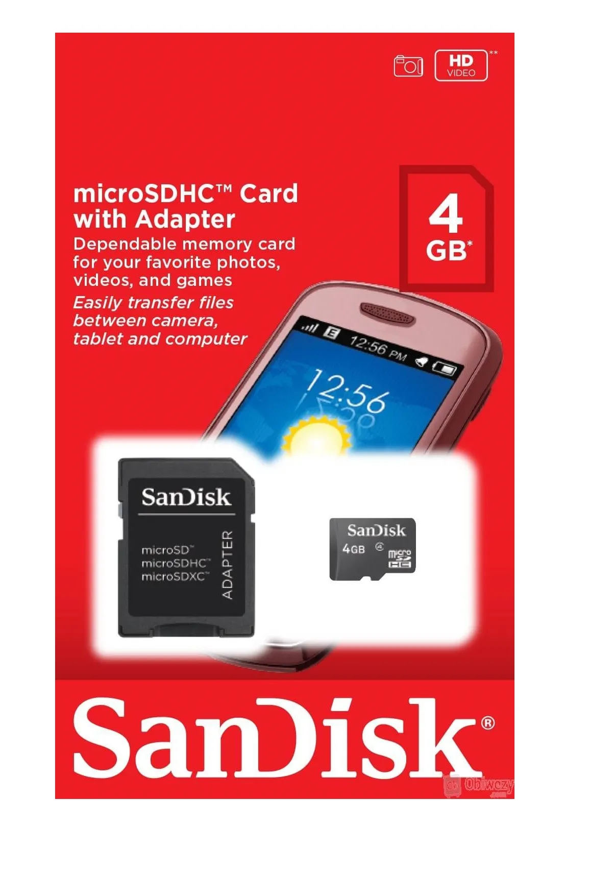 Карта памяти Sandisk MicroSDHC 4 GB